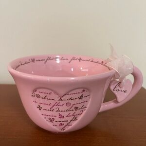 Starbucks 2006 collectible pink heart love charm flirt mug NWOT